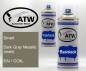 Preview: Smart, Dark Gray Metallic (matt), EAI / CC8L: 400ml Sprühdose + 400ml Klarlack - Set, von ATW Autoteile West.